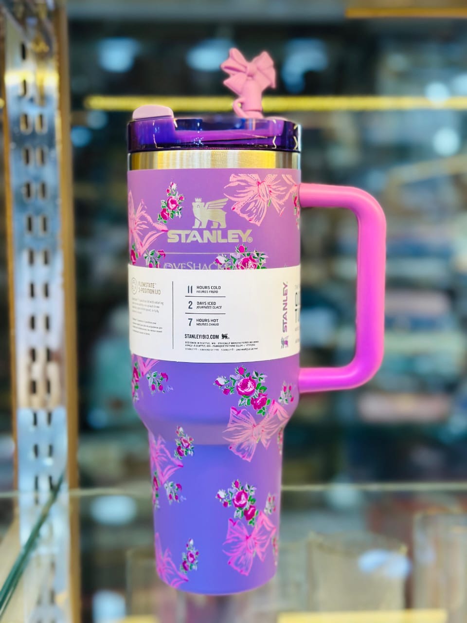 STANLEY Tumbler Flower, Butterfly, Flower, Star Printed 1.2 Liter (40 Oz)