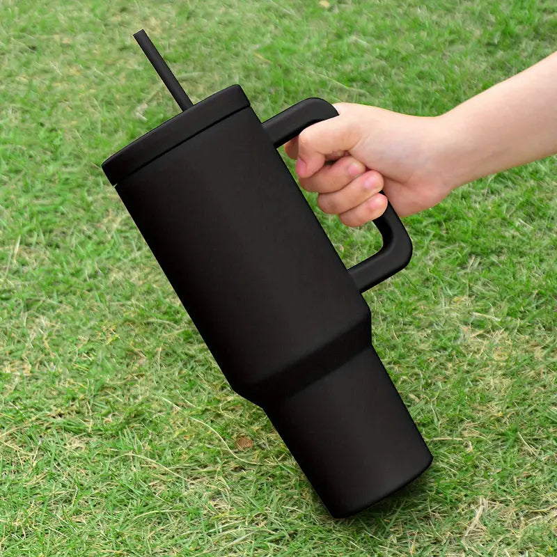 Tumbler Flat Lid with stainless Steel Straw 1.2 Liter (40 Oz)