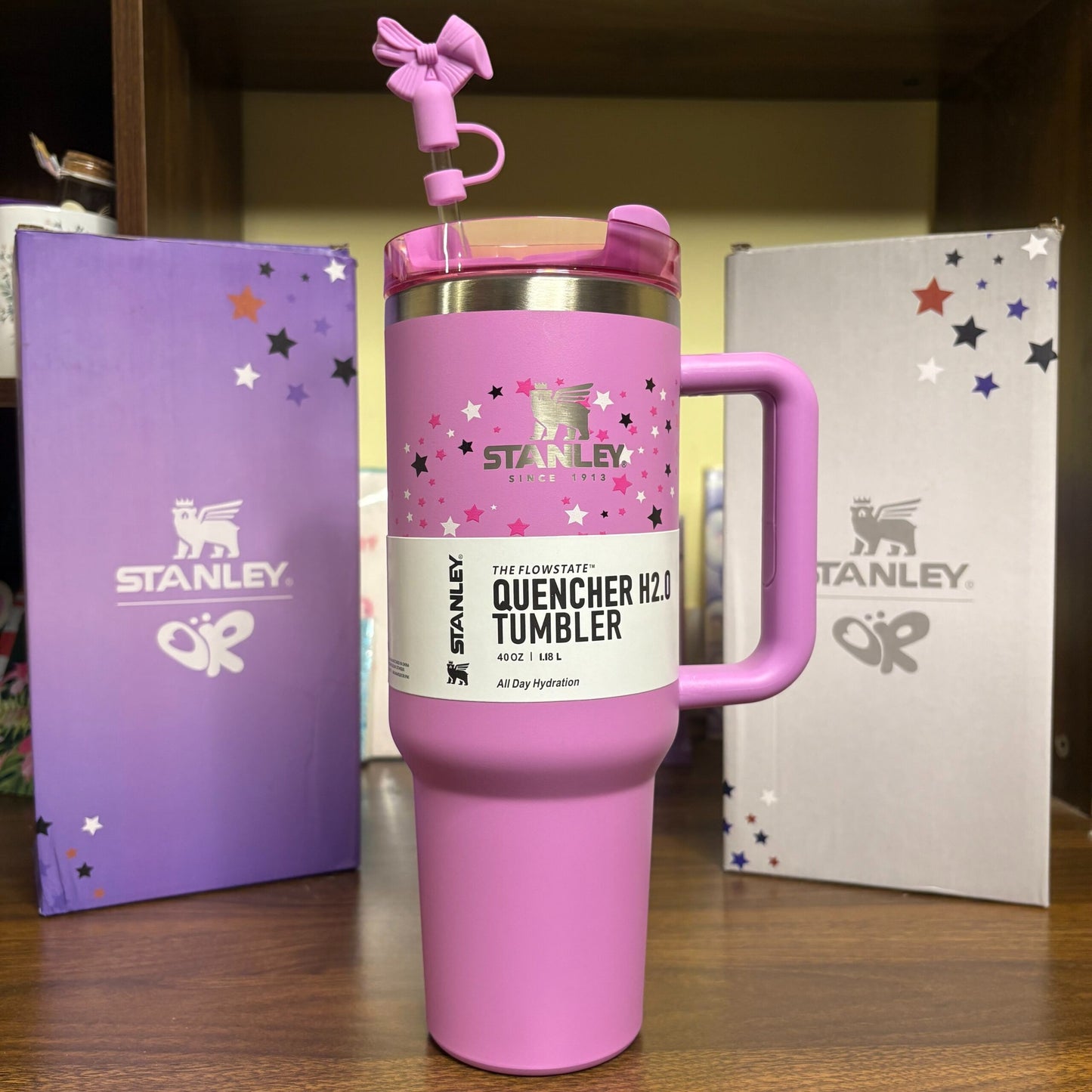STANLEY Tumbler Flower, Butterfly, Flower, Star Printed 1.2 Liter (40 Oz)