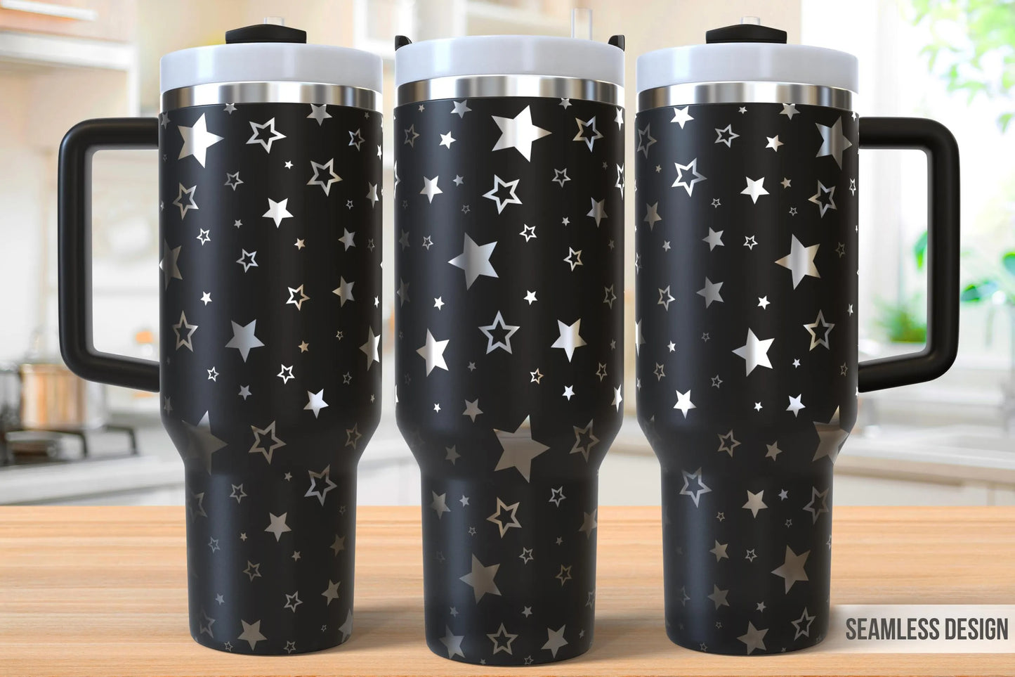 STANLEY Tumbler Flower, Butterfly, Flower, Star Printed 1.2 Liter (40 Oz)