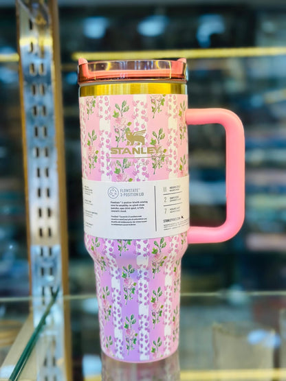 STANLEY Tumbler Flower, Butterfly, Flower, Star Printed 1.2 Liter (40 Oz)